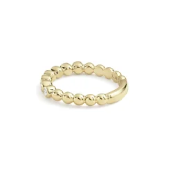 Gold<LAGOS 18K Gold And Diamond Stacking Ring