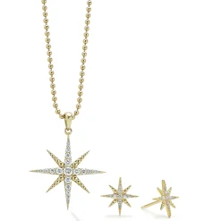 Gold<LAGOS 18K Gold And Diamond Star Gift Set