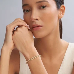 Cuffs<LAGOS 18K Gold And Diamond Superfine Cuff Bracelet