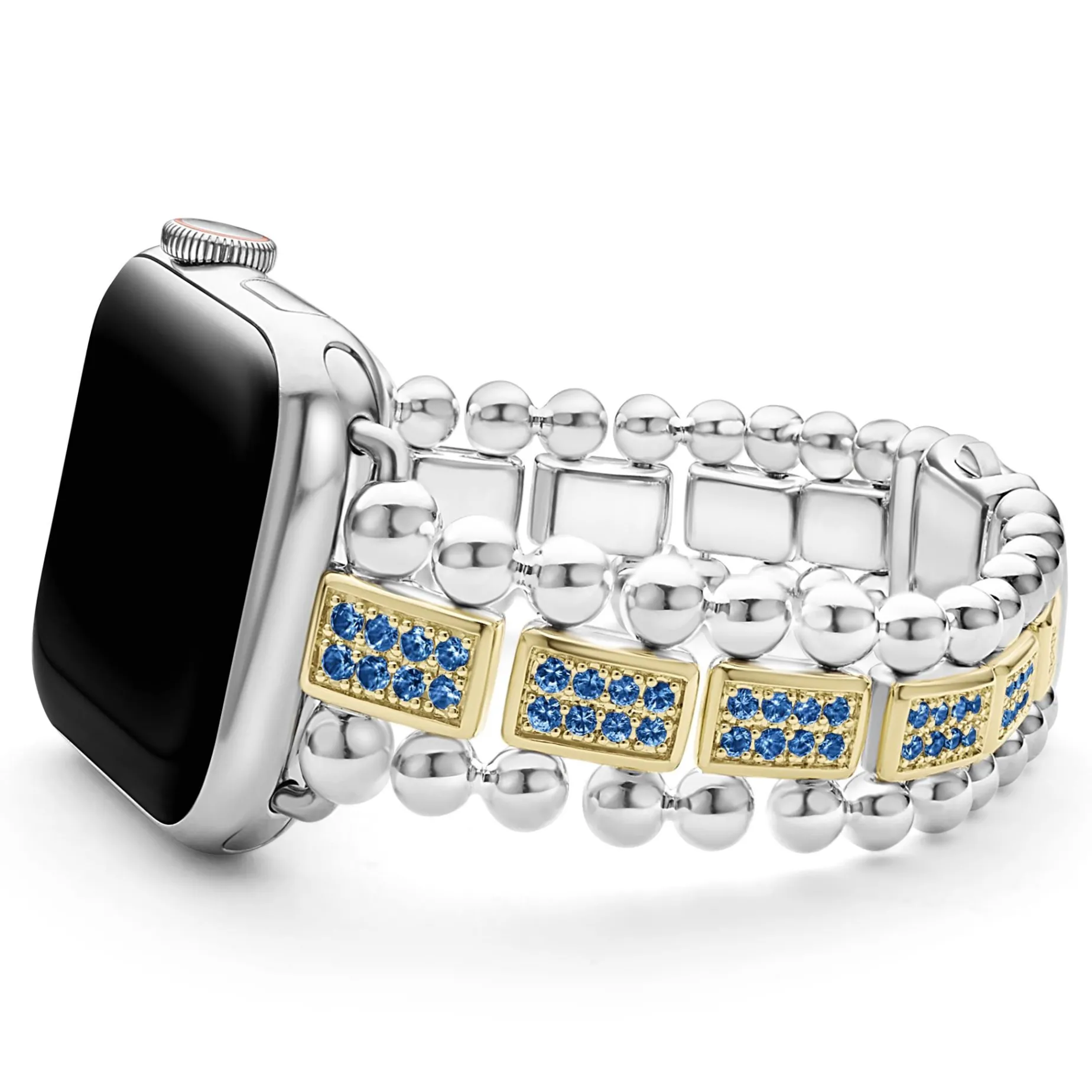 Two-Tone<LAGOS 18K Gold And Sterling Silver Blue Sapphire Watch Bracelet-38-45Mm