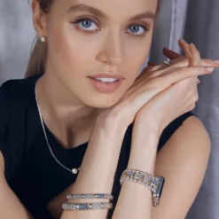 Two-Tone<LAGOS 18K Gold And Sterling Silver Blue Sapphire Watch Bracelet-38-45Mm