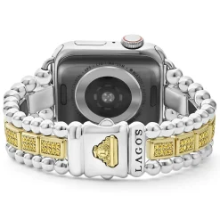 Two-Tone<LAGOS 18K Gold And Sterling Silver Yellow Sapphire Watch Bracelet-38-45Mm