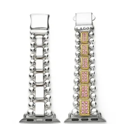 Gemstones<LAGOS 18K Gold And Sterling Silver Pink Sapphire Watch Bracelet-38-45Mm