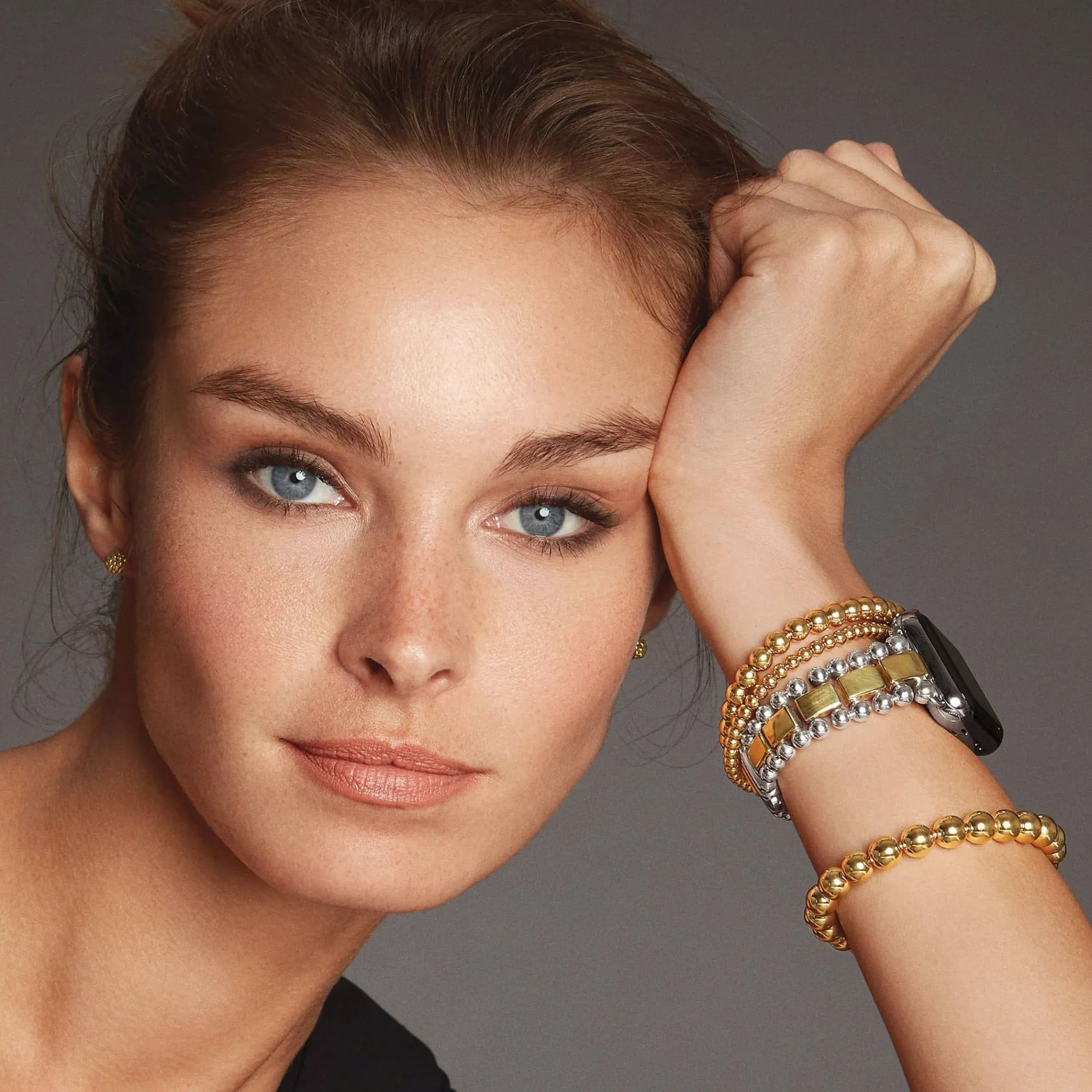 Two-Tone<LAGOS 18K Gold And Sterling Silver Watch Bracelet-38-45Mm