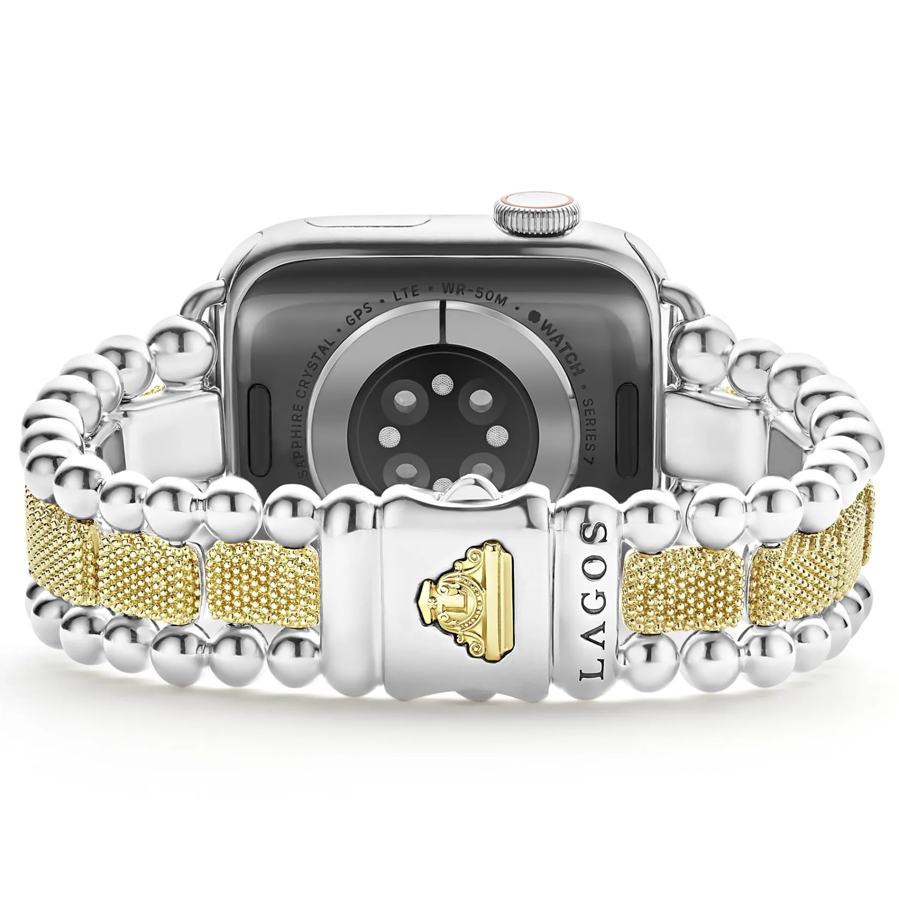 Watch Bracelets<LAGOS 18K Gold And Sterling Silver Caviar Beaded Watch Bracelet-38-45Mm