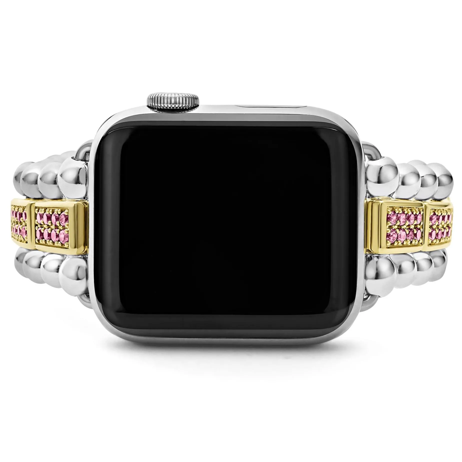 Two-Tone<LAGOS 18K Gold And Sterling Silver Pink Sapphire Watch Bracelet-38-45Mm