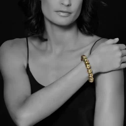 Gold<LAGOS 18K Gold Bead Bracelet 15Mm