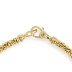 Gold<LAGOS 18K Gold Beaded Bracelet | 4Mm