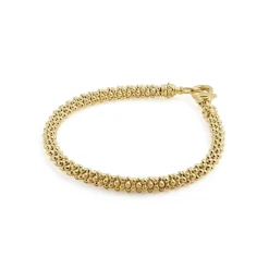 Gold<LAGOS 18K Gold Beaded Bracelet | 4Mm