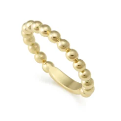 Gold<LAGOS 18K Gold Beaded Stacking Ring