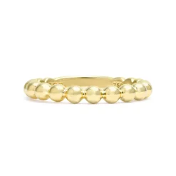 Gold<LAGOS 18K Gold Beaded Stacking Ring