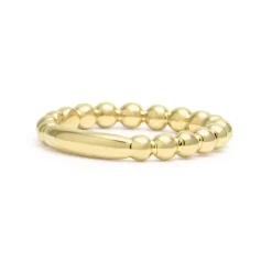 Gold<LAGOS 18K Gold Beaded Stacking Ring
