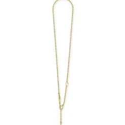 Gold<LAGOS 18K Gold Beaded Toggle Necklace