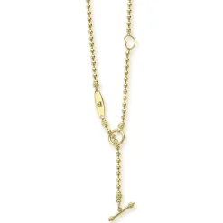 Gold<LAGOS 18K Gold Beaded Toggle Necklace