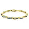 Gemstones<LAGOS 18K Gold Blue Sapphire Link Wave Bracelet