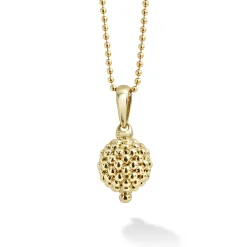 Gold<LAGOS 18K Gold Caviar Beaded Pendant Necklace