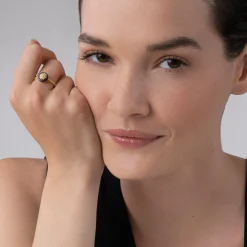 Statement Rings<LAGOS 18K Gold Caviar Black Ceramic Ring