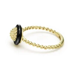 Statement Rings<LAGOS 18K Gold Caviar Black Ceramic Ring