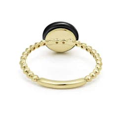 Statement Rings<LAGOS 18K Gold Caviar Black Ceramic Ring