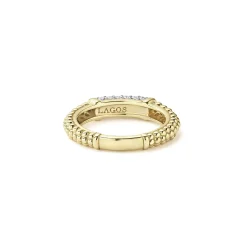 Stacking Rings<LAGOS 18K Gold Caviar Diamond Stacking Ring