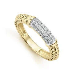 Diamonds<LAGOS 18K Gold Caviar Diamond Stacking Ring