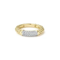 Diamonds<LAGOS 18K Gold Caviar Diamond Stacking Ring