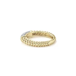 Diamonds<LAGOS 18K Gold Caviar Diamond Stacking Ring