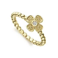 Diamonds<LAGOS 18K Gold Caviar Flower Diamond Ring