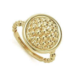 Gold<LAGOS 18K Gold Caviar Ring