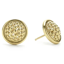 Gold<LAGOS 18K Gold Caviar Stud Earrings