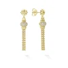 Gold<LAGOS 18K Gold Caviar Tassel Diamond Earrings