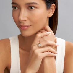 Gold<LAGOS 18K Gold Circle Diamond Ring