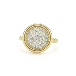 Gold<LAGOS 18K Gold Circle Diamond Ring