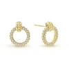 Drop Earrings<LAGOS 18K Gold Circle Diamond Stud Earrings