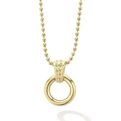 Gold<LAGOS 18K Gold Circle Pendant Necklace