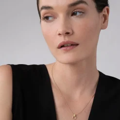 Gold<LAGOS 18K Gold Circle Pendant Necklace