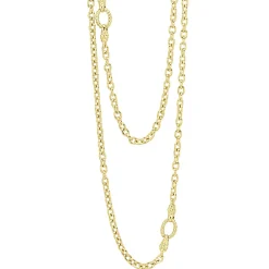 Gold<LAGOS 18K Gold Circle Station Necklace