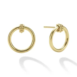 Gold<LAGOS 18K Gold Circle Stud Earrings