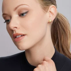 Gold<LAGOS 18K Gold Circle Stud Earrings