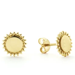 Gold<LAGOS 18K Gold Circle Stud Earrings