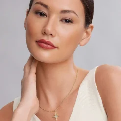 Gold<LAGOS 18K Gold Delicate Diamond Pendant Necklace