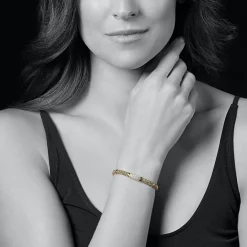 Gold<LAGOS 18K Gold Diamond Bracelet | 6Mm