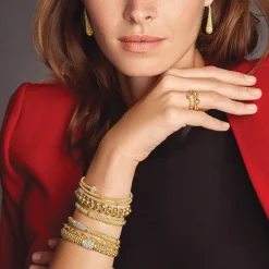 Gold<LAGOS 18K Gold Diamond Bracelet | 6Mm