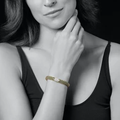 Diamonds<LAGOS 18K Gold Diamond Bracelet | 9Mm