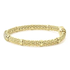 Gold<LAGOS 18K Gold Diamond Bracelet | 6Mm