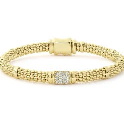 Gold<LAGOS 18K Gold Diamond Bracelet | 6Mm