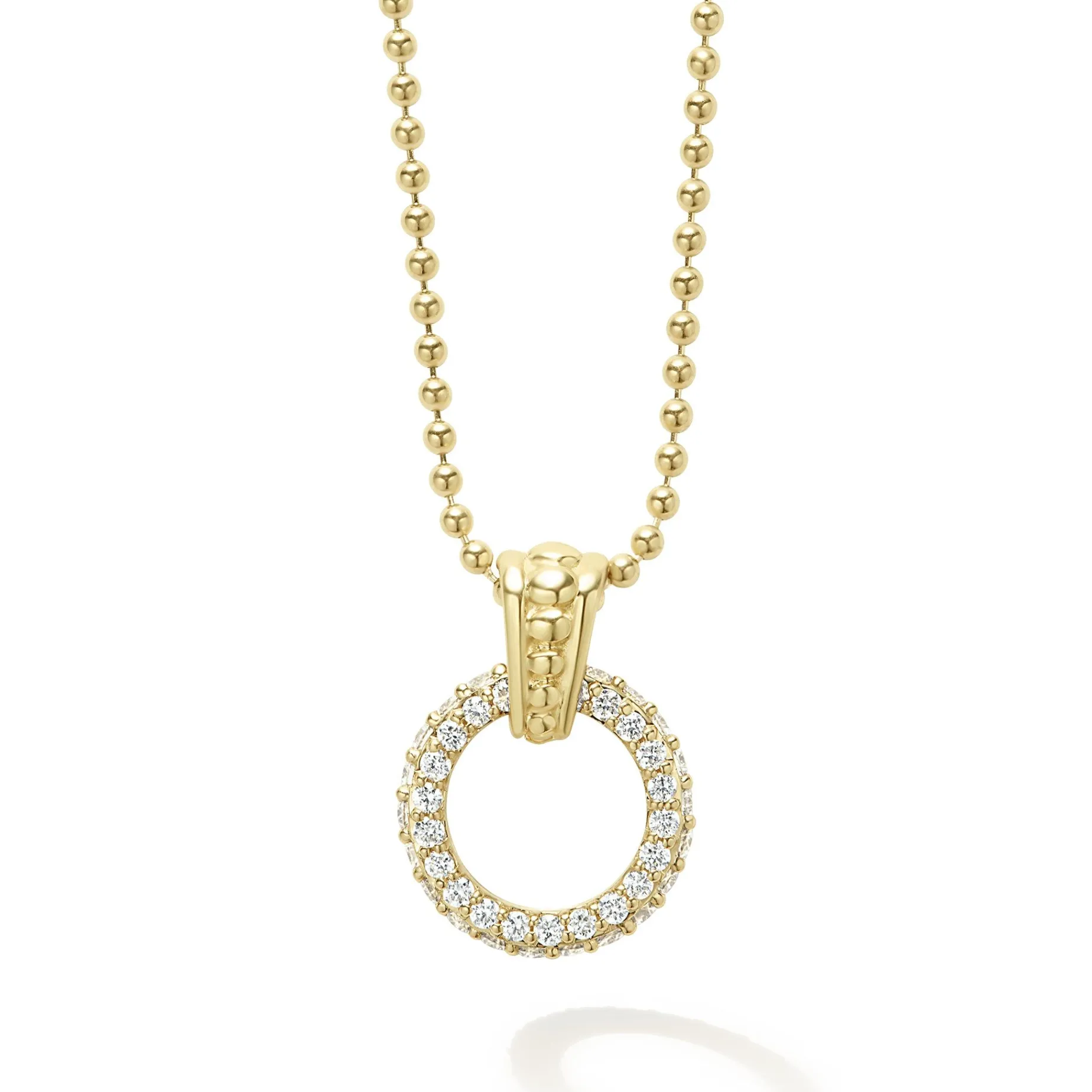 Diamonds<LAGOS 18K Gold Diamond Circle Pendant Necklace