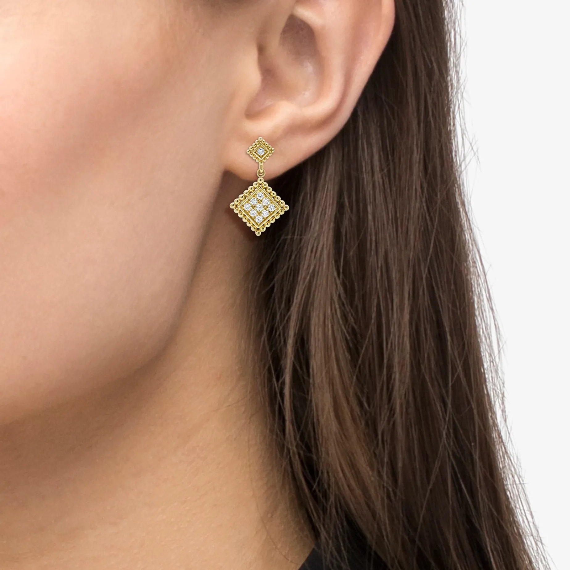 Diamonds<LAGOS 18K Gold Diamond Drop Earrings