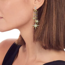 Gold<LAGOS 18K Gold Diamond Drop Earrings