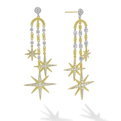 Gold<LAGOS 18K Gold Diamond Drop Earrings